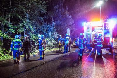 Weinstadt-Beutelsbach: Pkw kommt von der Strasse ab und landet im Wald - 2 Verletzte